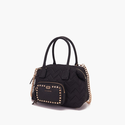 LA CARRIE BAG - BORSA A MANO DARK WAVE BLACK