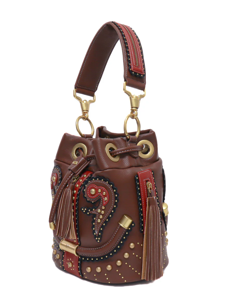 LA CARRIE BAG - SECCHIELLO ARABESQUE Brown