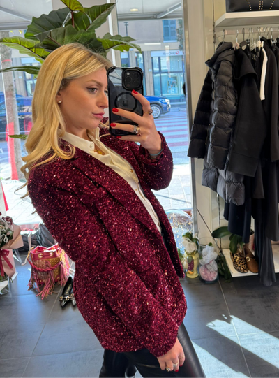 Haveone -  BLAZER paillettes vino