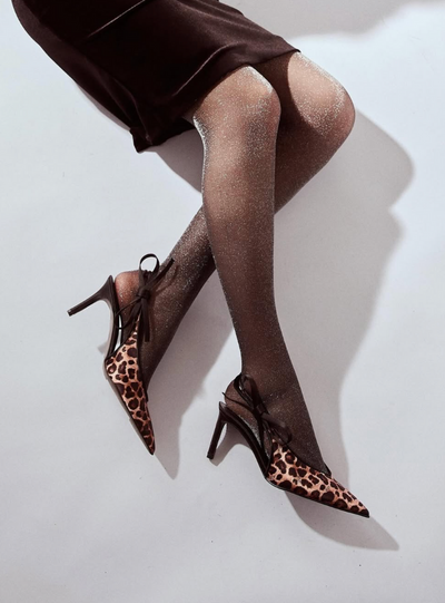 DIVINE FOLLIE - Slingback leopard con fiocco