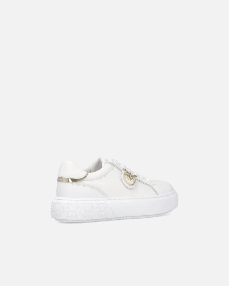 Pinko Sneakers flatform con suola alta e logo in metallo