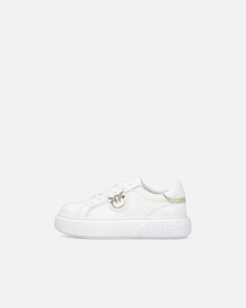 Pinko Sneakers flatform con suola alta e logo in metallo