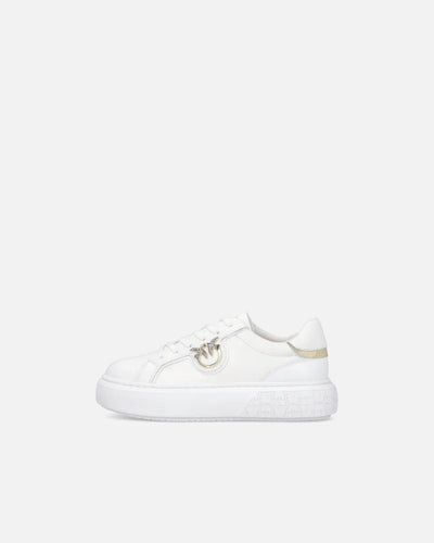 Pinko Sneakers flatform con suola alta e logo in metallo