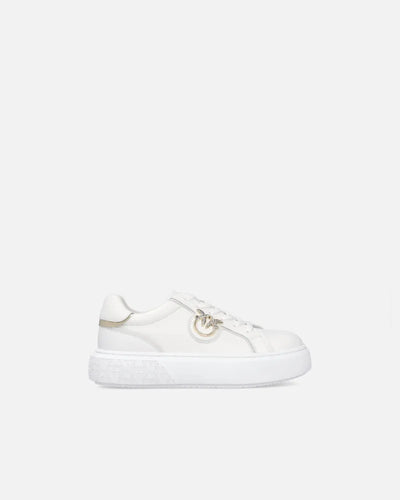 Pinko Sneakers flatform con suola alta e logo in metallo