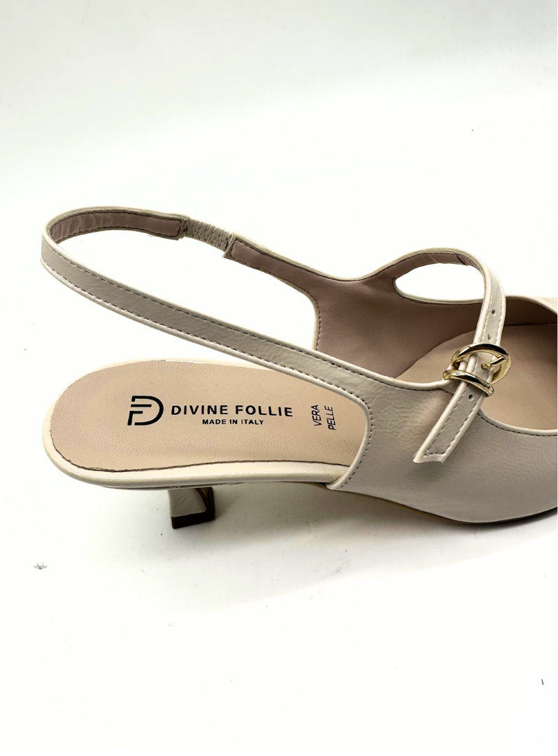 Divine Follie - Slingback in pelle Burro