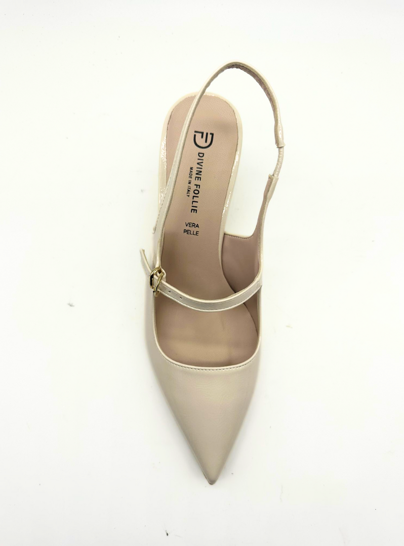 Divine Follie - Slingback in pelle Burro