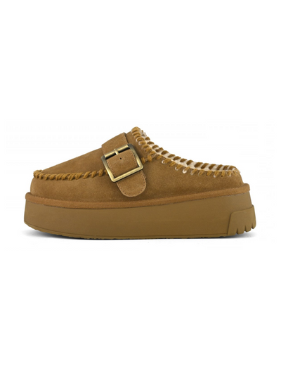 COLORS OF CALIFORNIA - Sabot con infilature su suola sneaker TAN