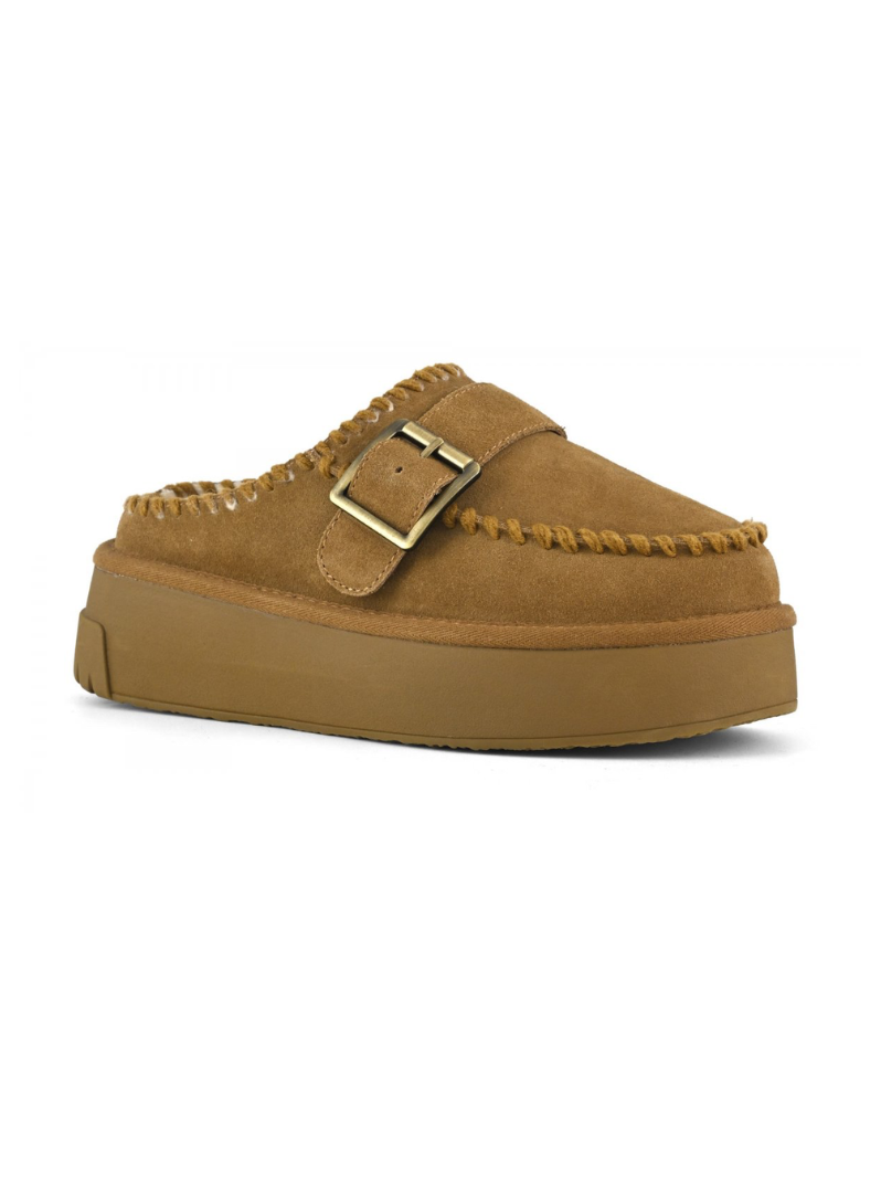 COLORS OF CALIFORNIA - Sabot con infilature su suola sneaker TAN