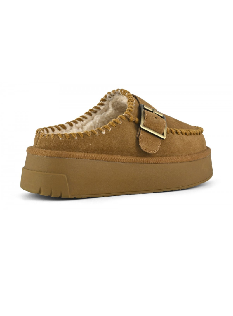 COLORS OF CALIFORNIA - Sabot con infilature su suola sneaker TAN