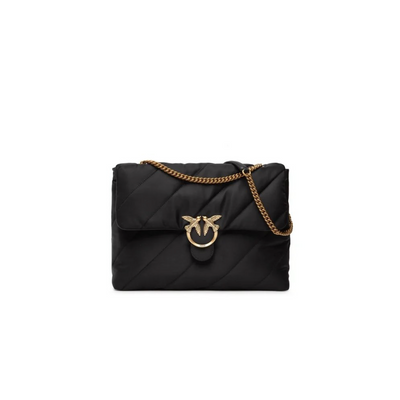 PINKO - LOVE PUFF EXTRA RECYCLED NERO gold