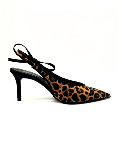 DIVINE FOLLIE - Slingback leopard con fiocco