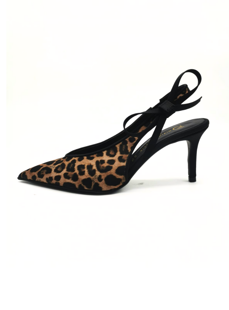 DIVINE FOLLIE - Slingback leopard con fiocco